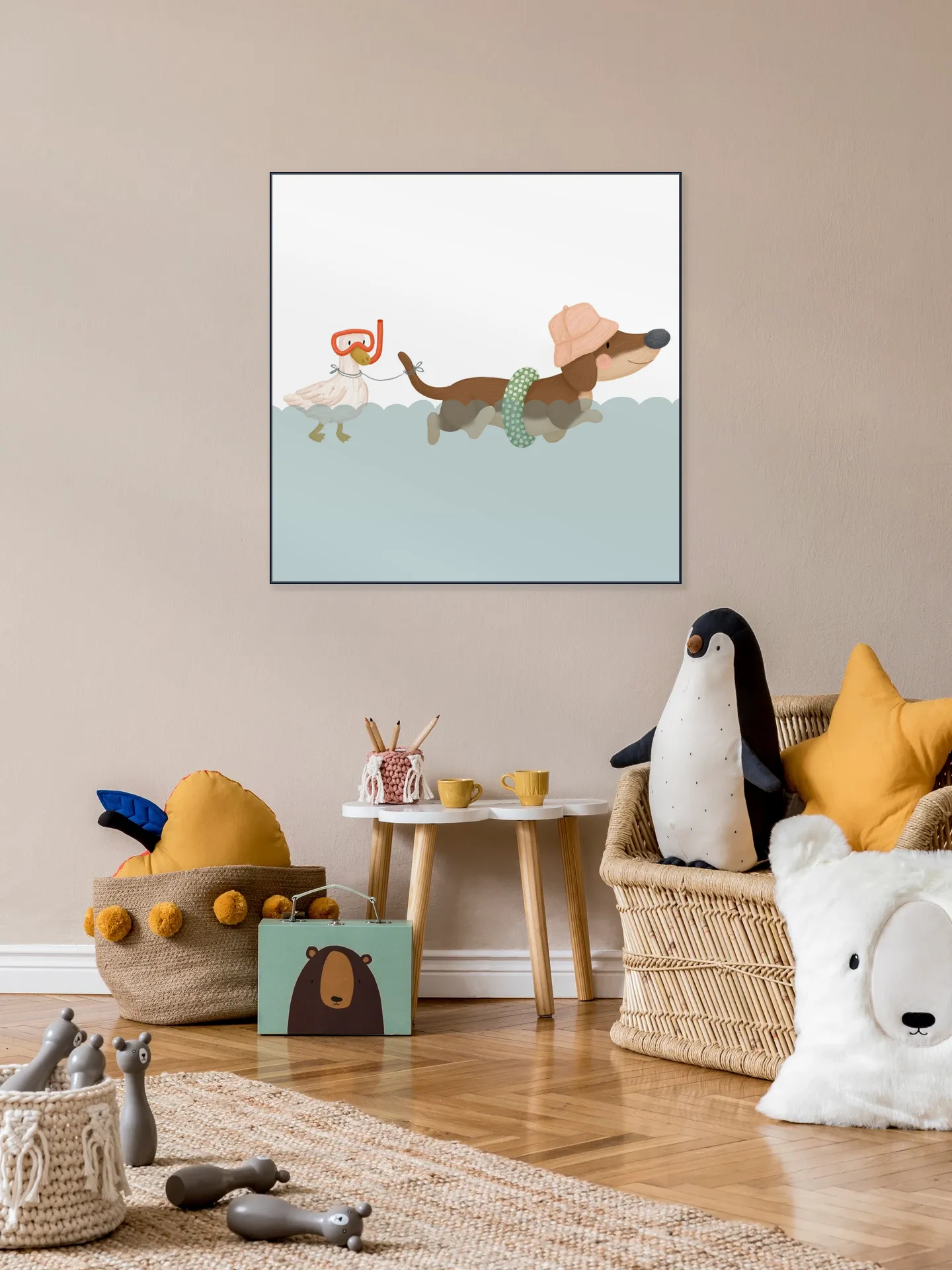 Swimming Dachshund