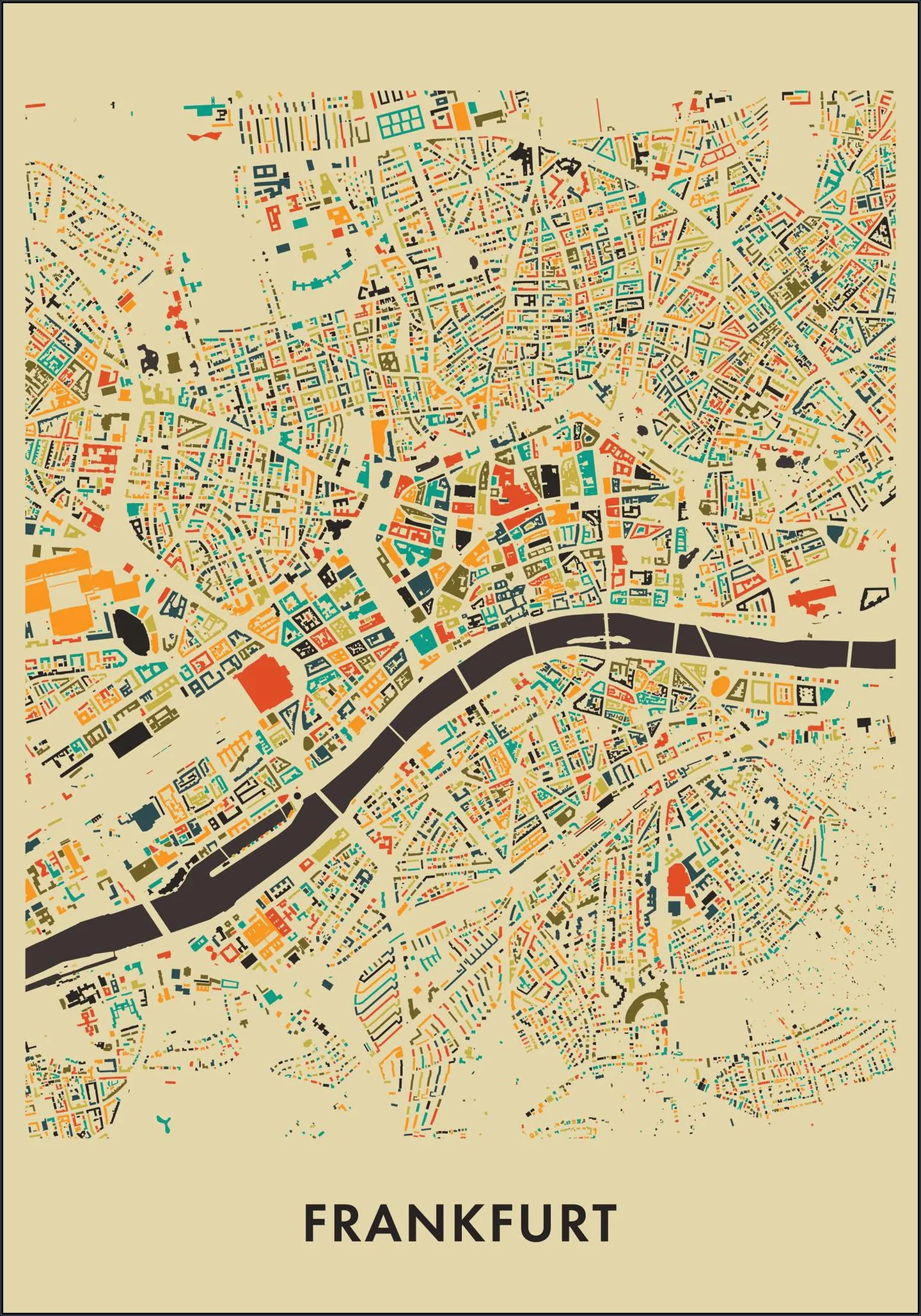 Frankfurt Mosaic Map