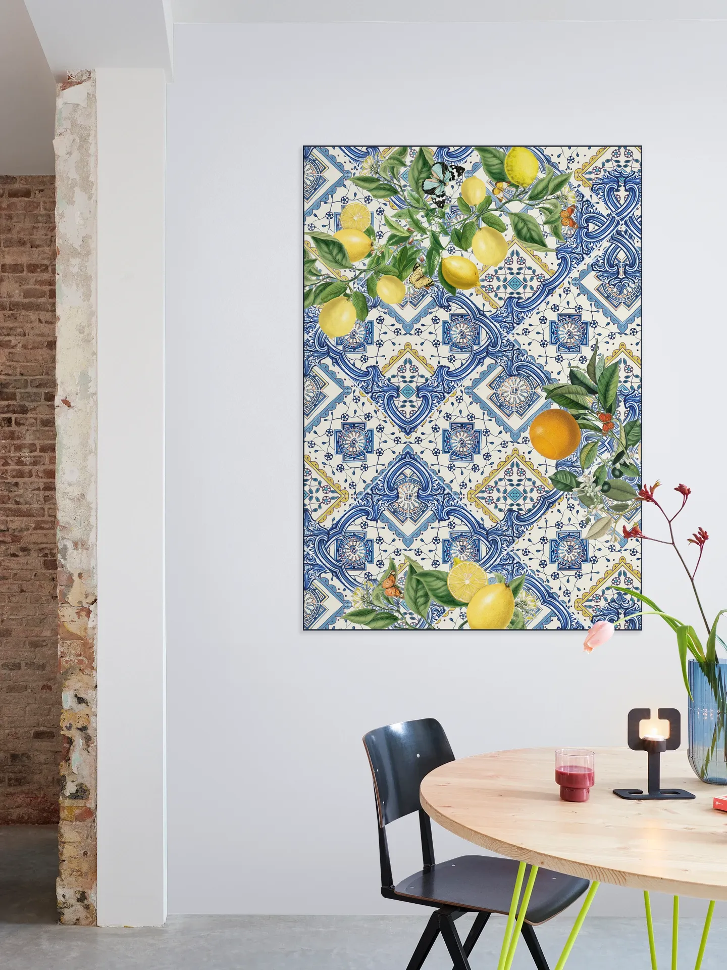 Mediterranean tiles lemons and oranges III