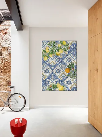 Mediterranean tiles lemons and oranges III