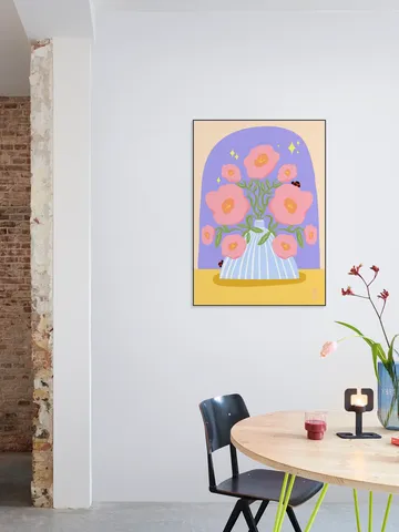 Fun Flowers in a Vase Illustration