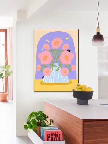 Fun Flowers in a Vase Illustration