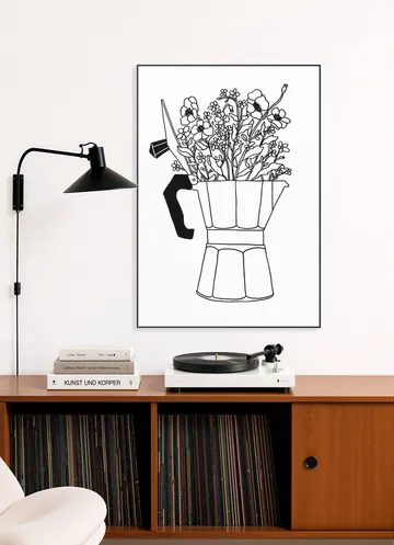 Moka Flowers Black & White