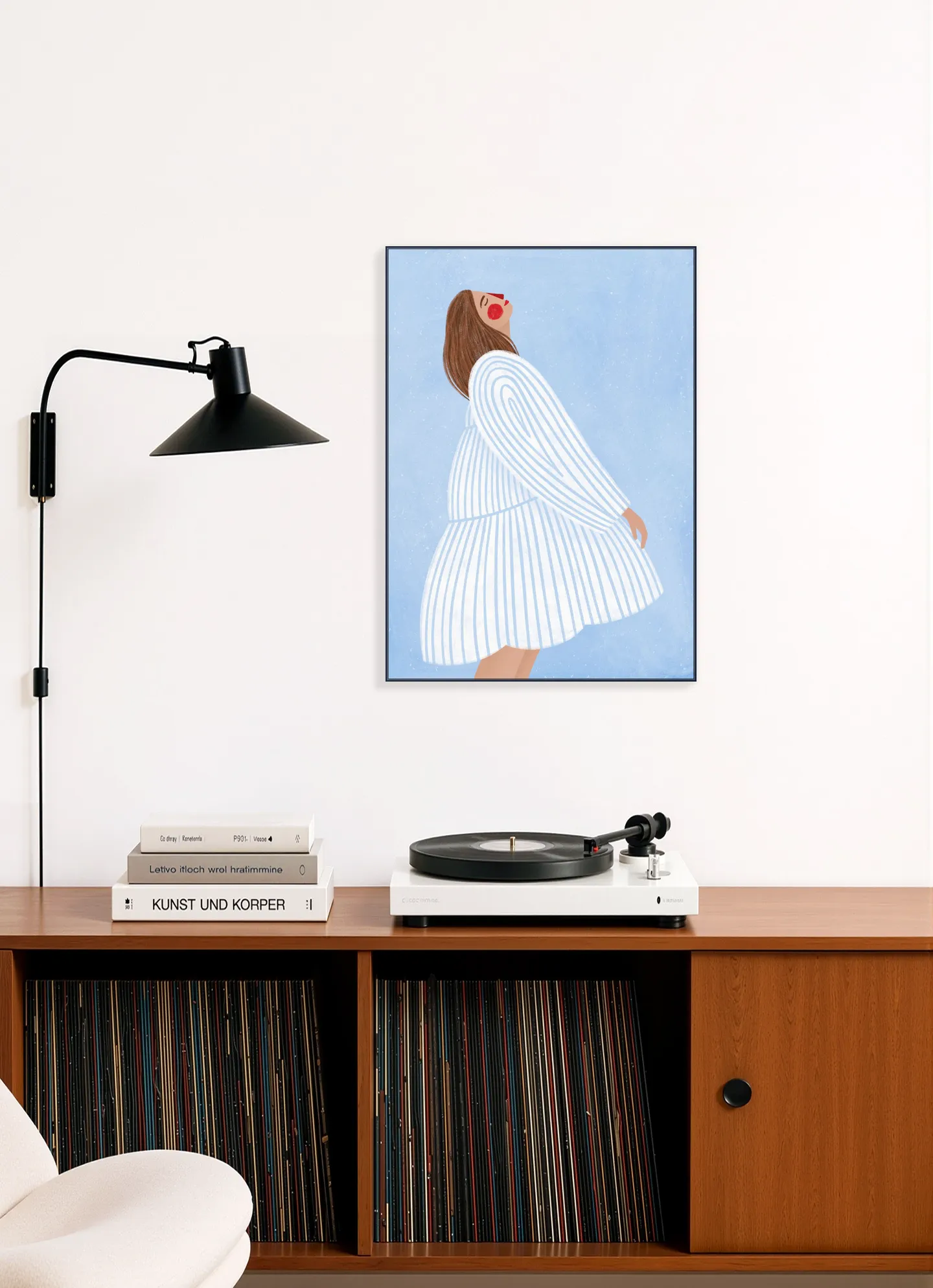 The Woman With The Blue Stripes