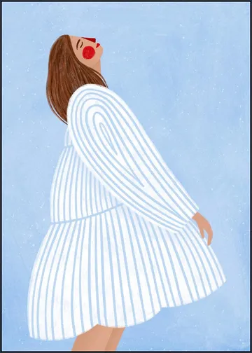 The Woman With The Blue Stripes