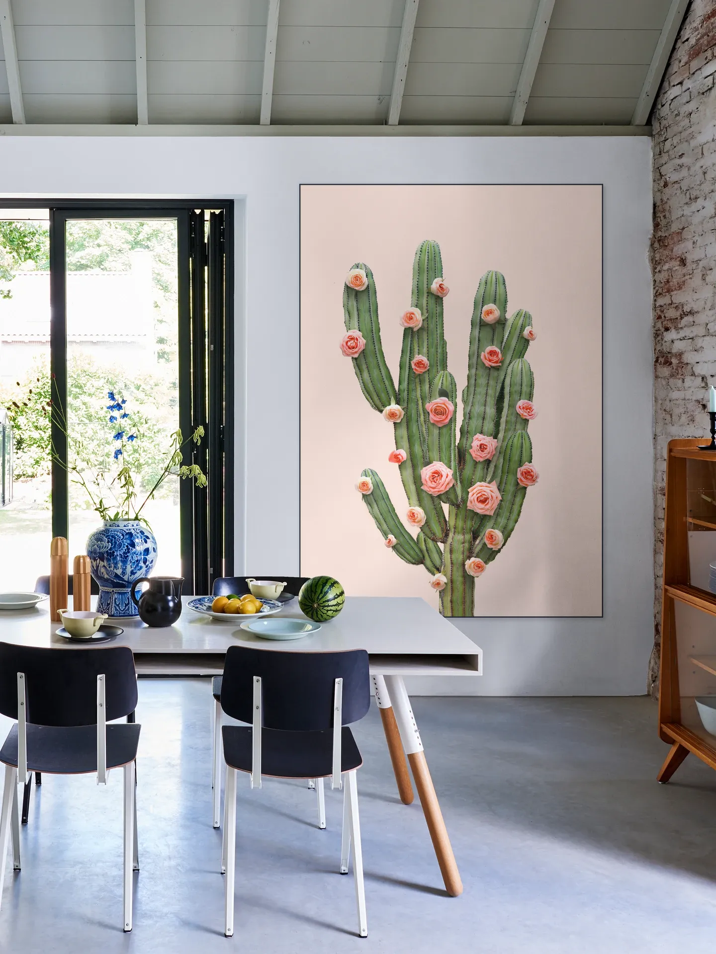 Cactus and Roses