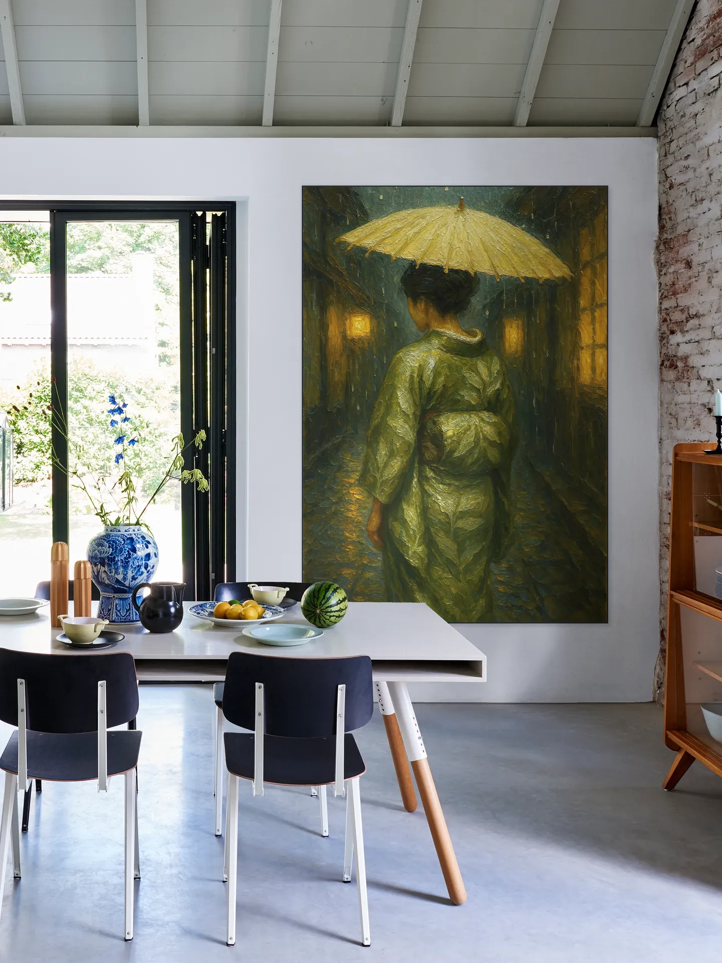 Geisha with a Parasol in the Evening Light