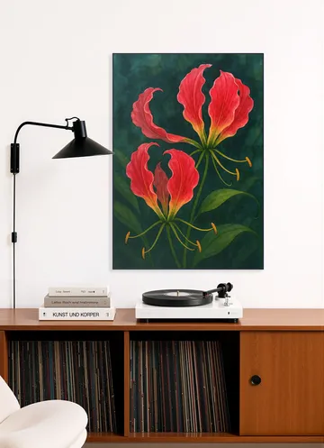 Red Gloriosa Superba Flowers