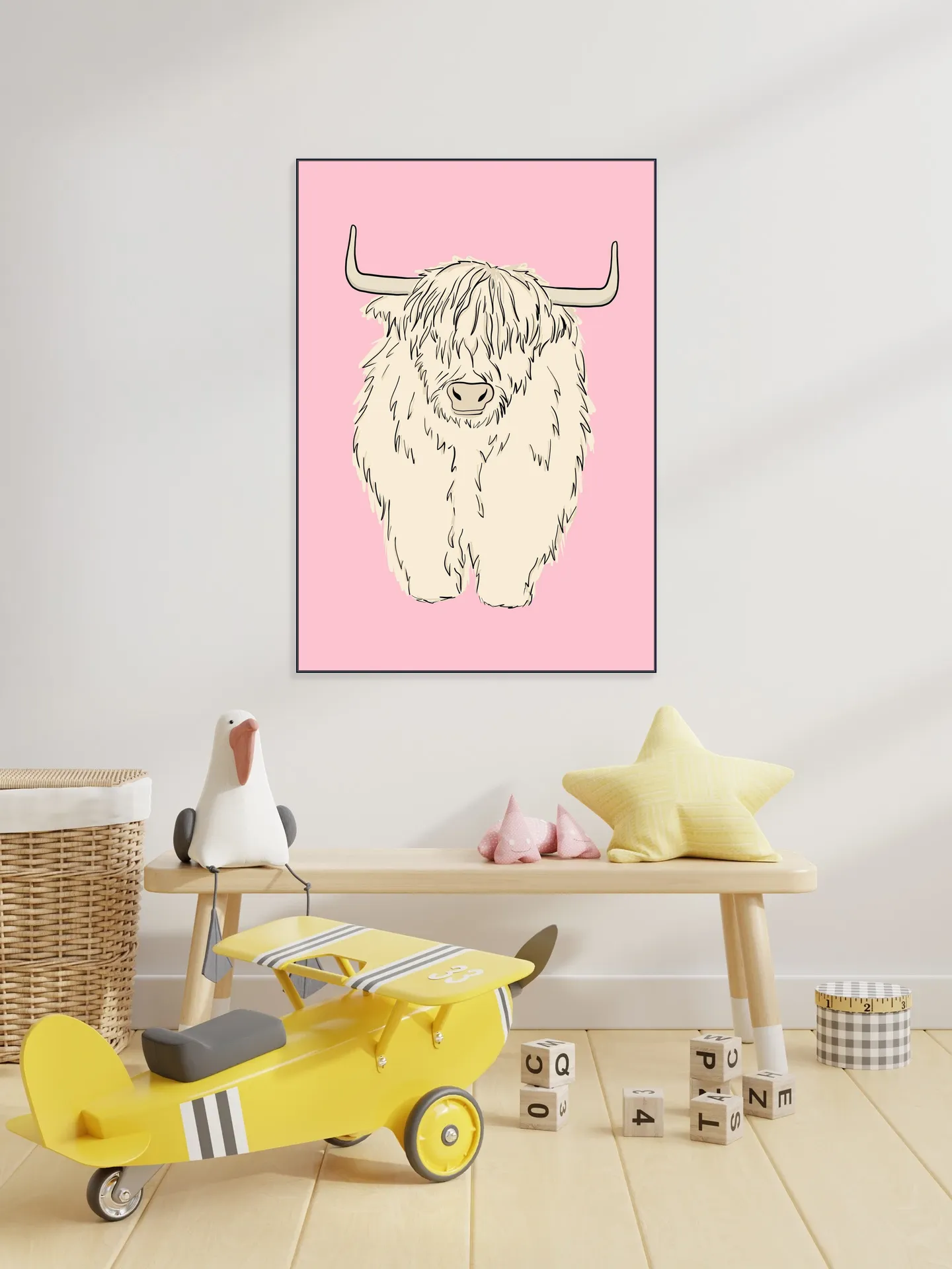 Pink Highland Cow