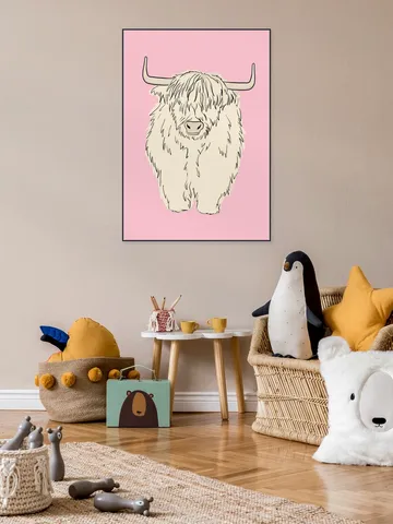 Pink Highland Cow