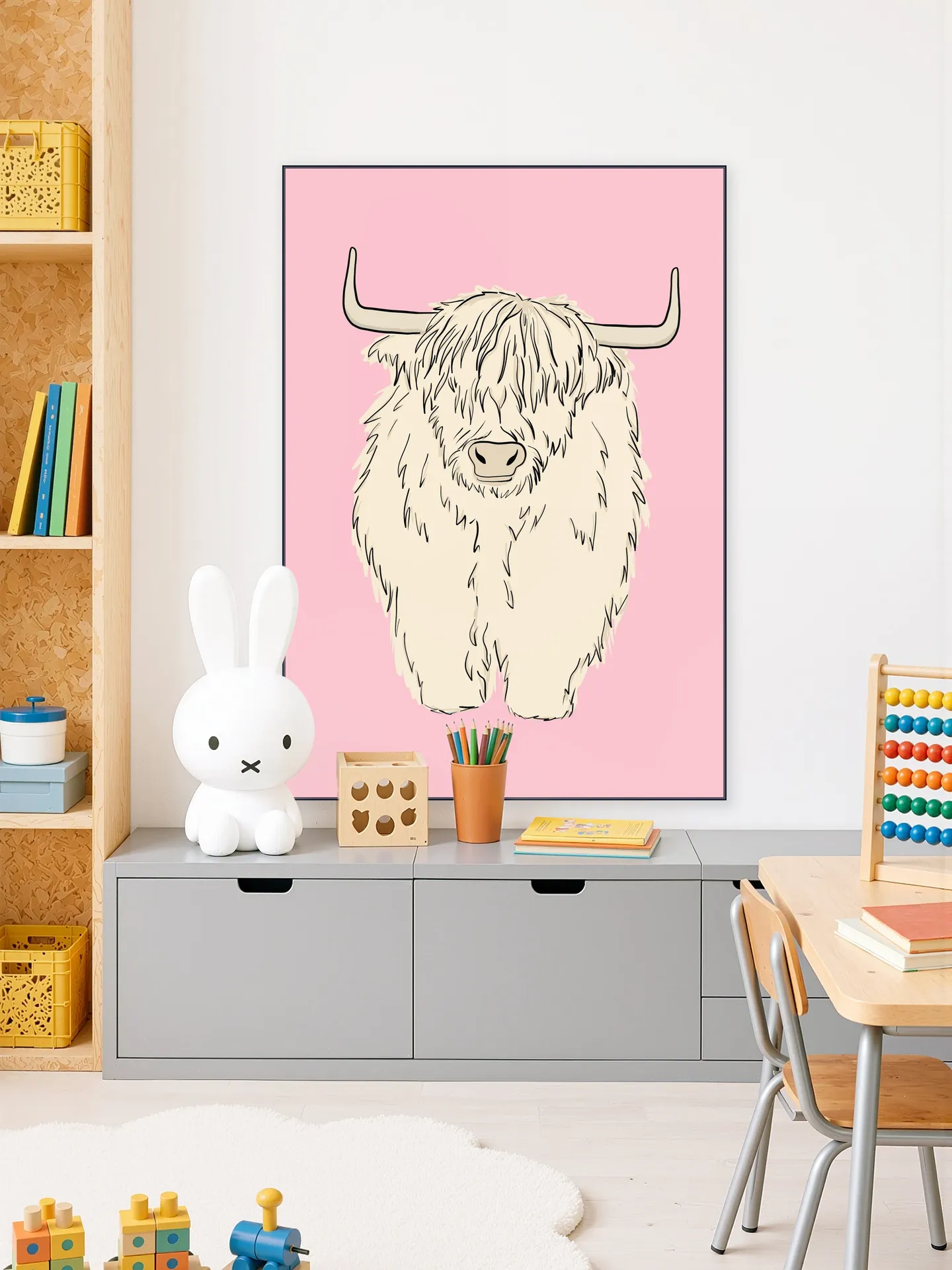 Pink Highland Cow