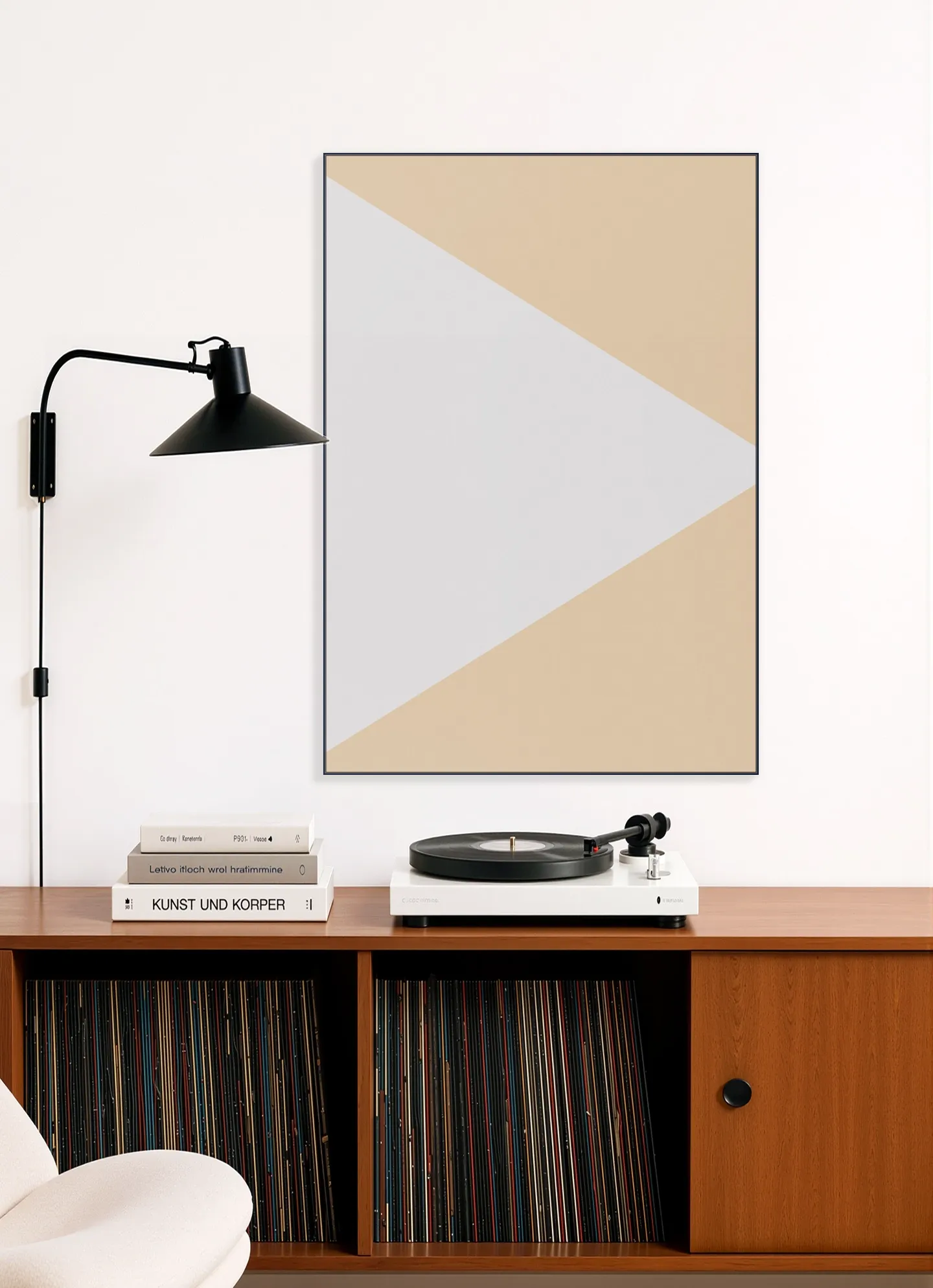 Color blocking - Grey Beige