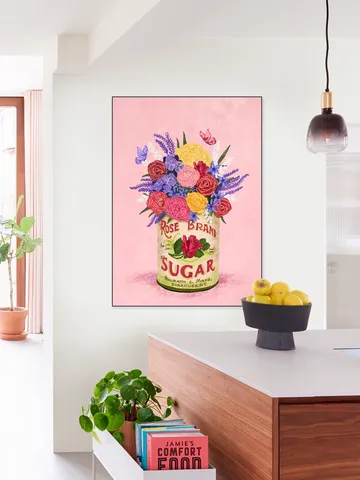 Flower in a vintage can