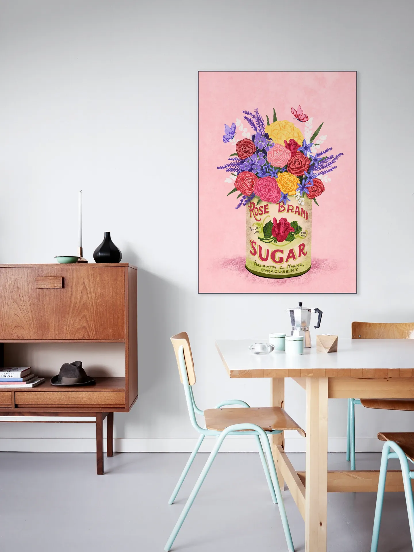 Flower in a vintage can