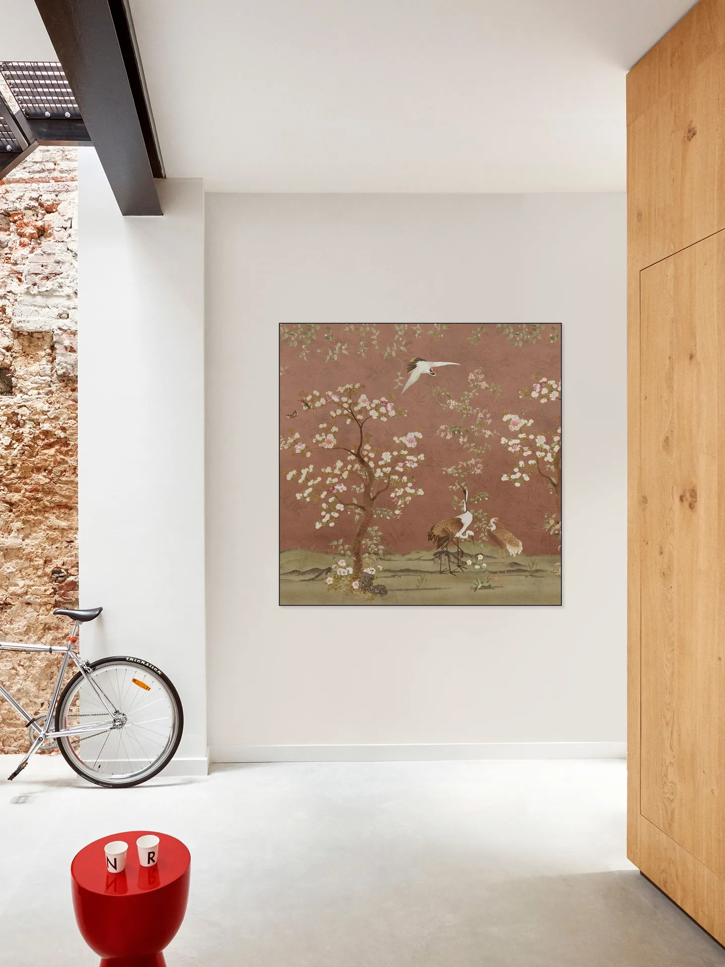 Chinoiserie Birds And Blossom Trees Terracotta