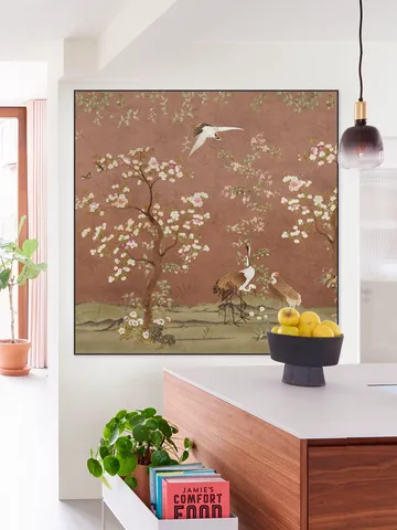 Chinoiserie Birds And Blossom Trees Terracotta