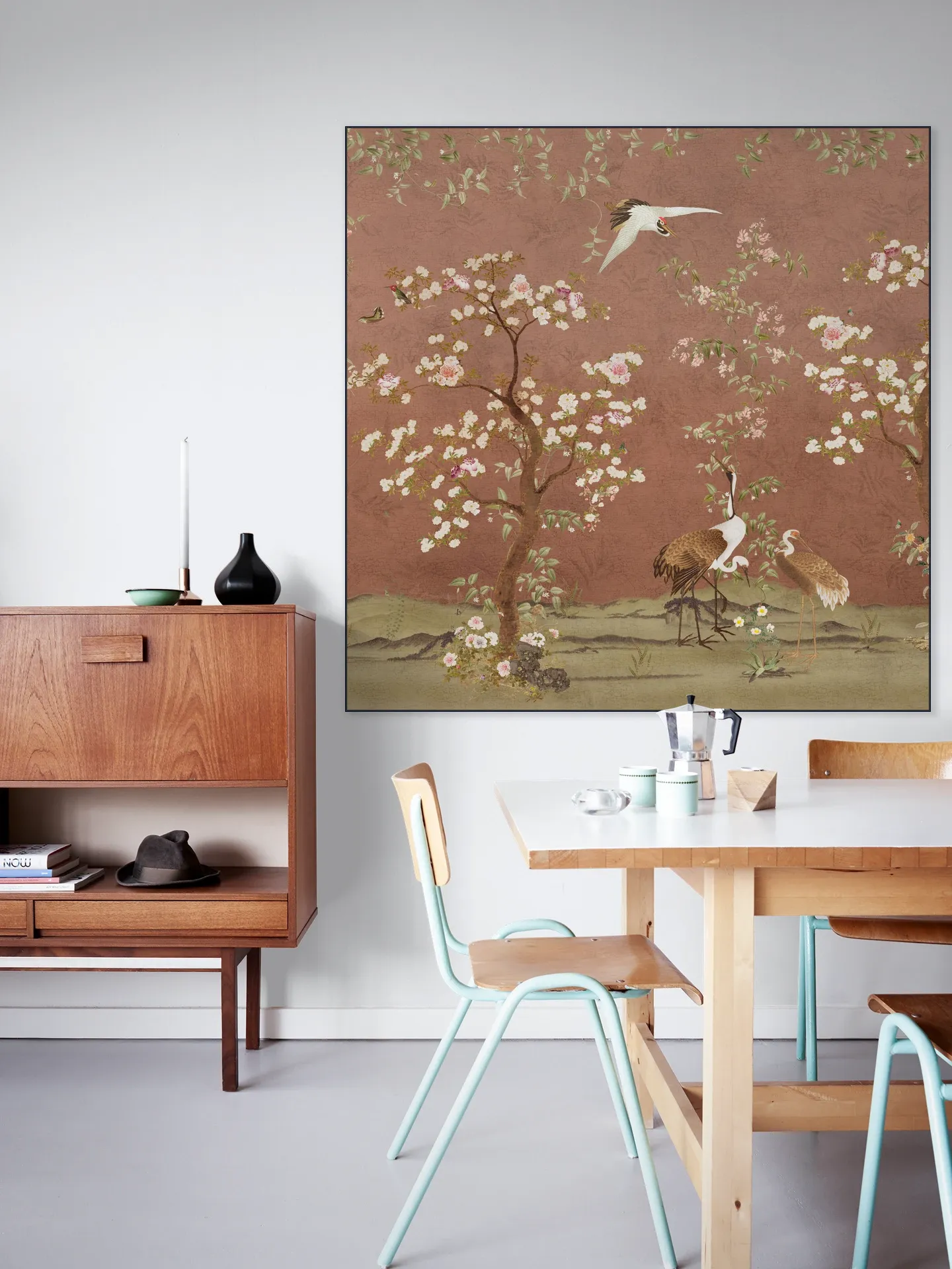 Chinoiserie Birds And Blossom Trees Terracotta