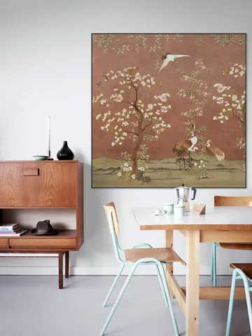 Chinoiserie Birds And Blossom Trees Terracotta