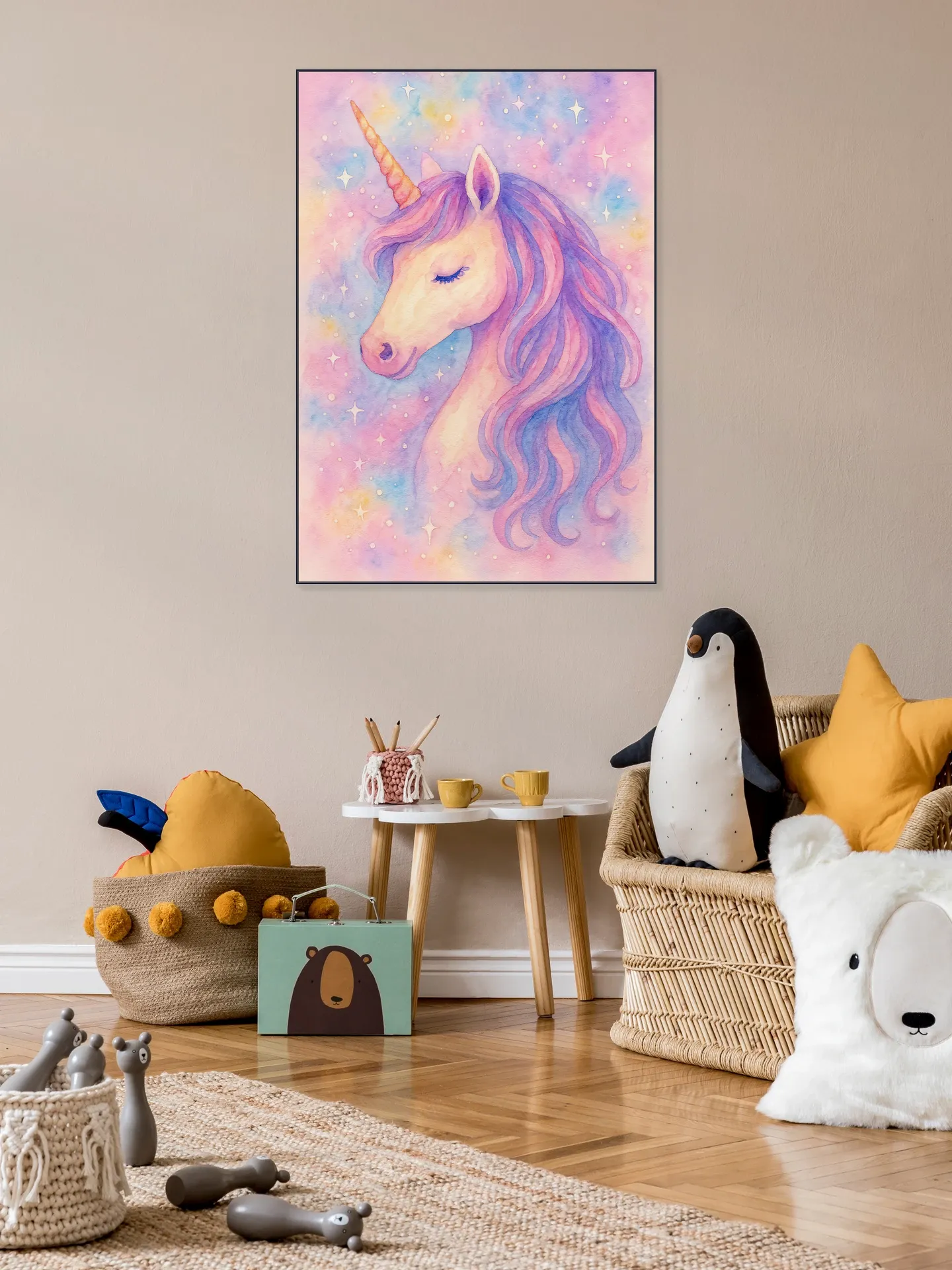 The Enchanted Unicorn Beneath the Stars