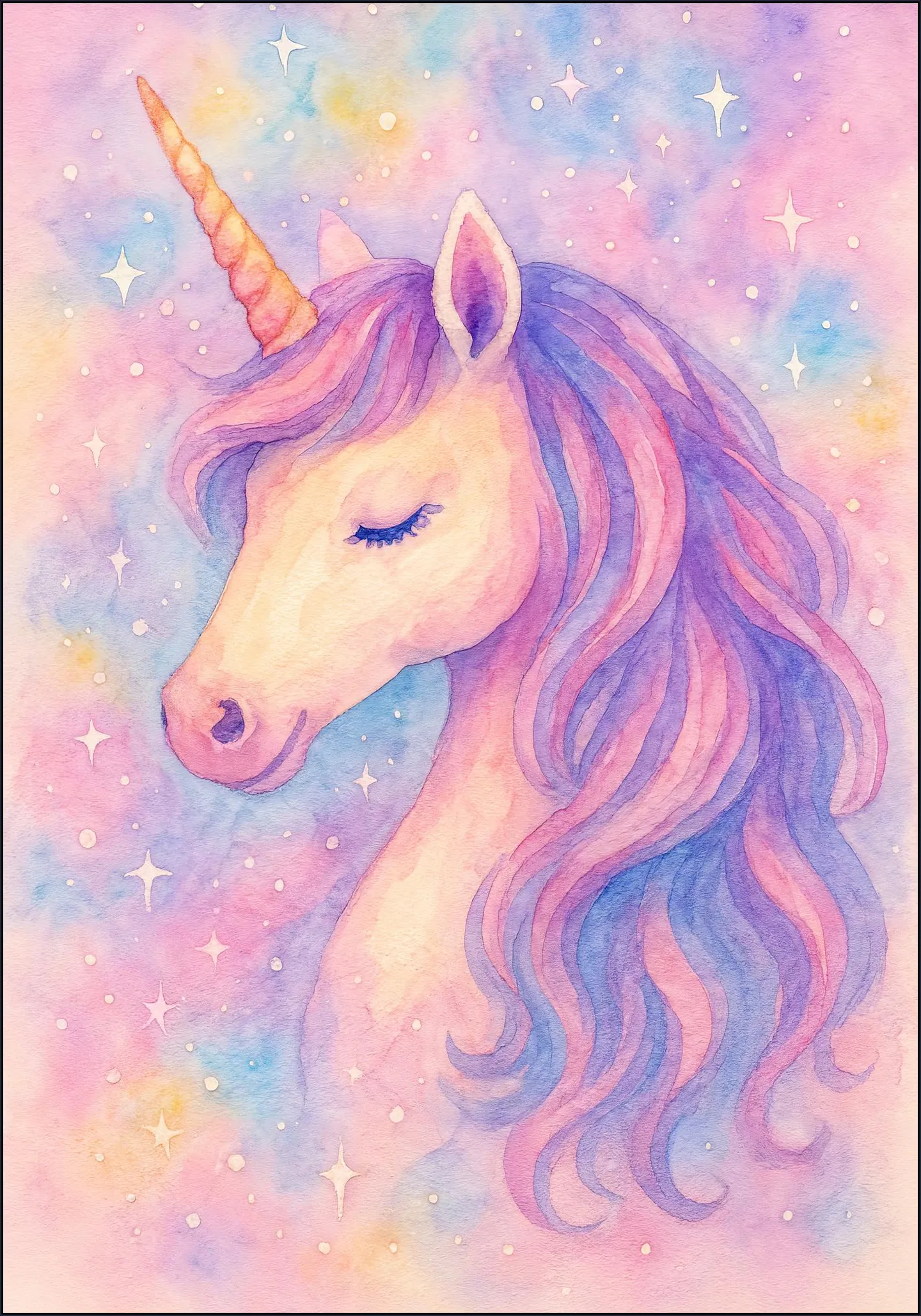 The Enchanted Unicorn Beneath the Stars