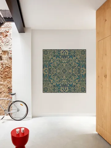 Art Deco Mandala Teal Gold