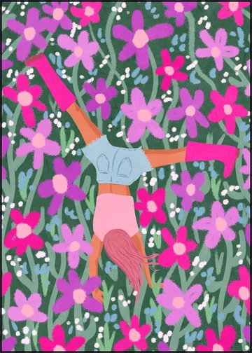 Playing Among Flowers