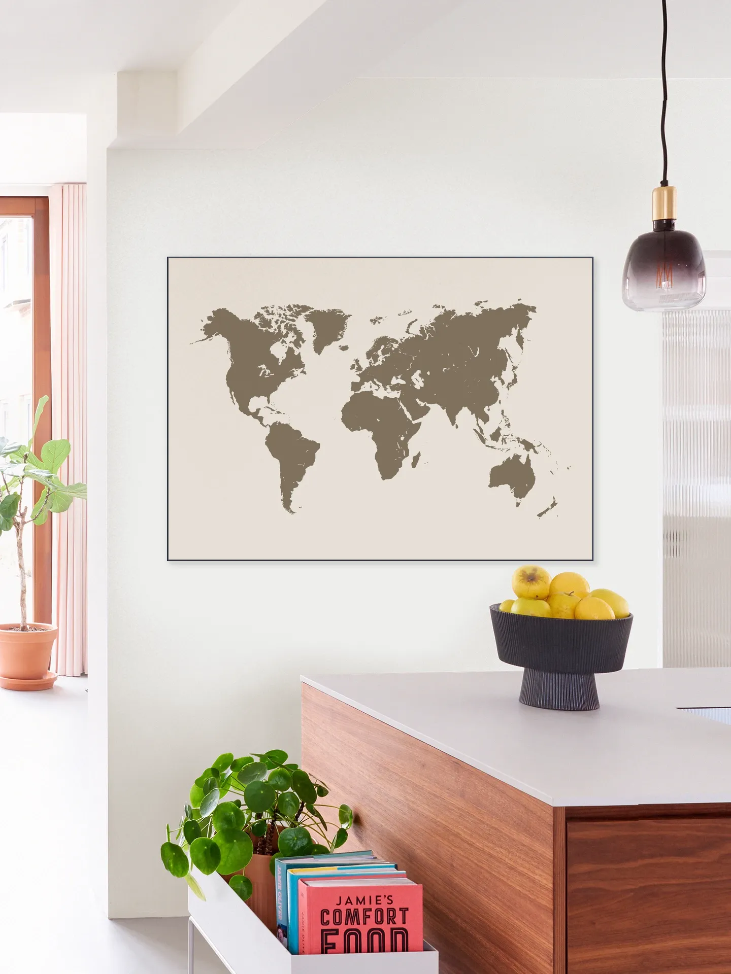 World Map gold