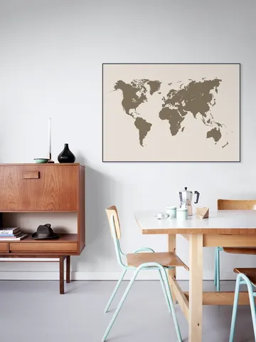 World Map gold