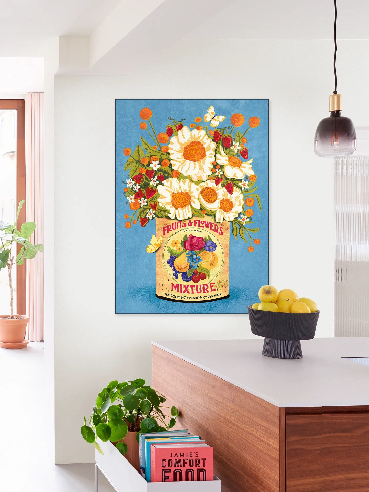 Flower in a tea can