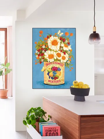 Flower in a tea can