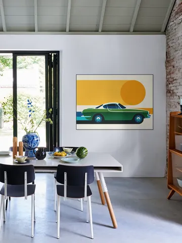 Green Vintage Sports Car Side