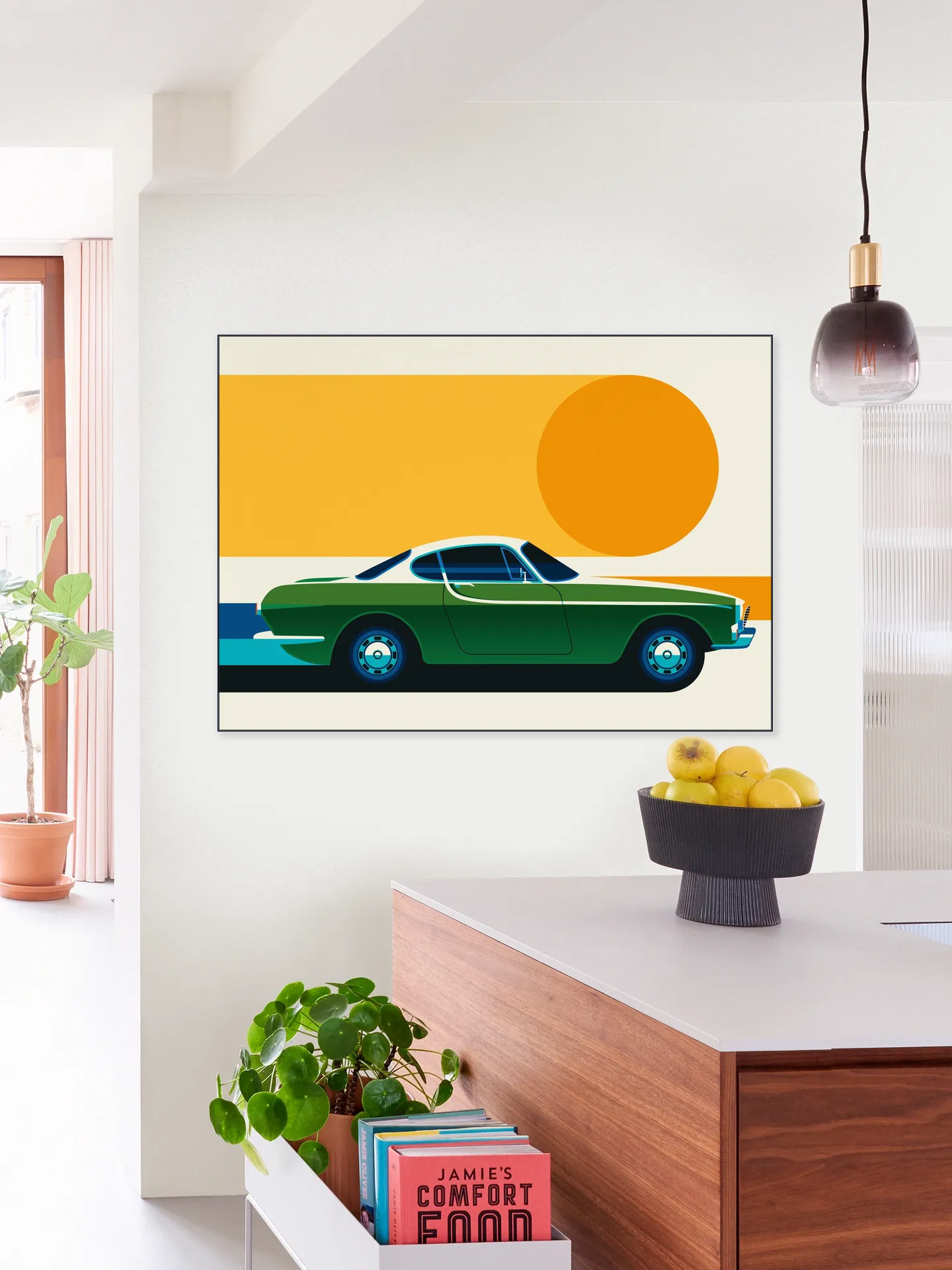 Green Vintage Sports Car Side