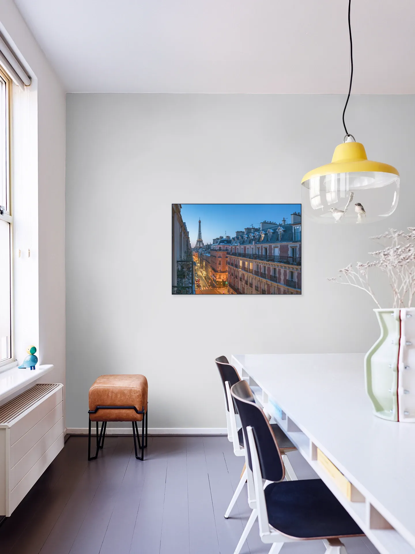Balcony with Eiffel Tower view, Paris, France