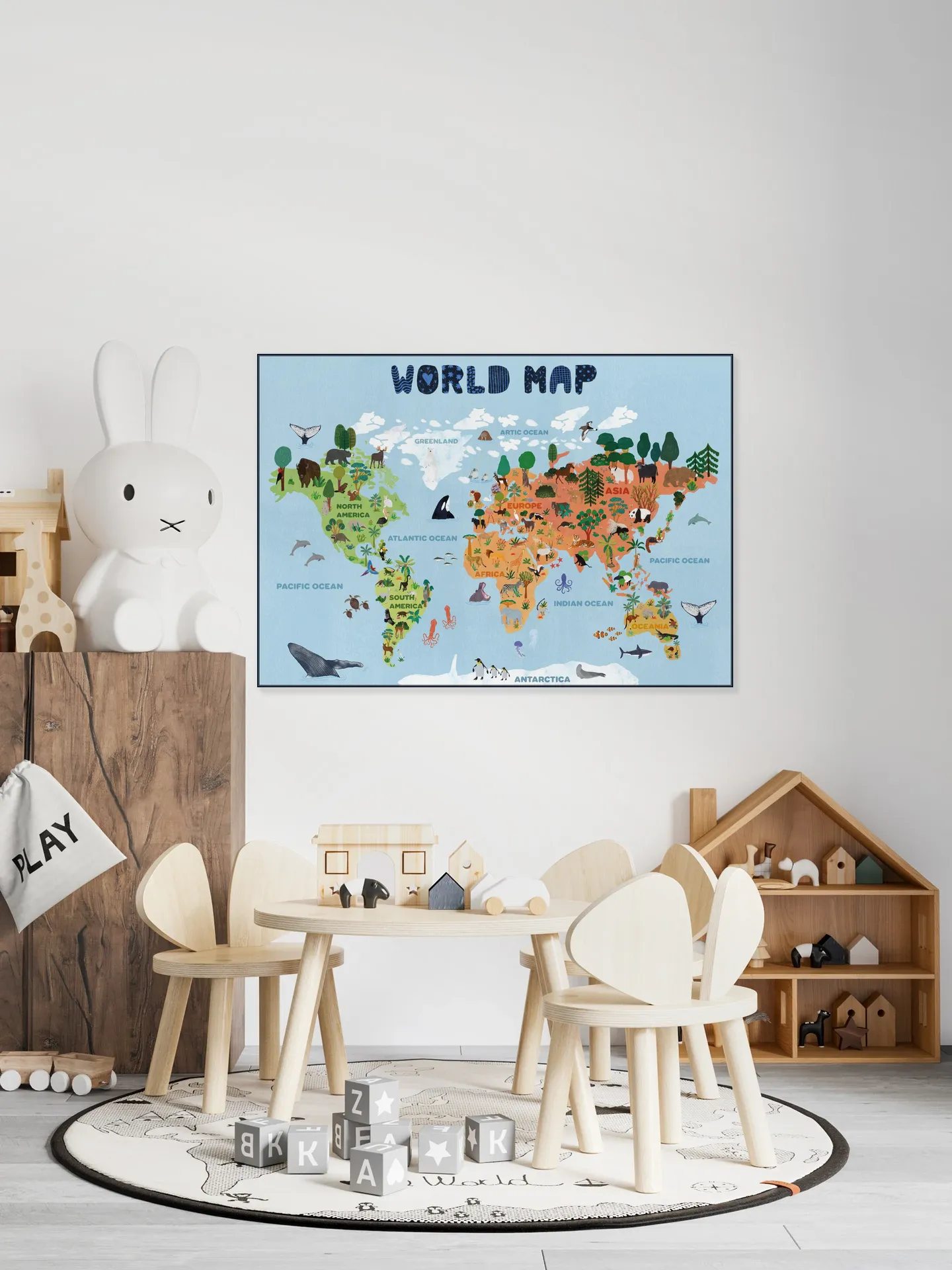 World Map for Kids