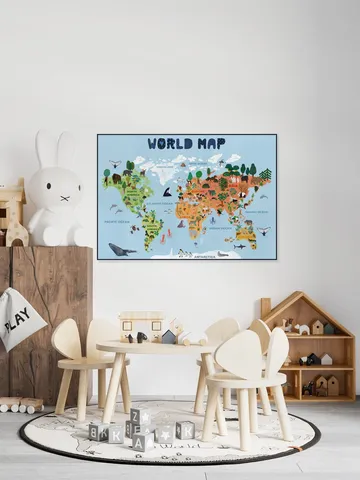 World Map for Kids