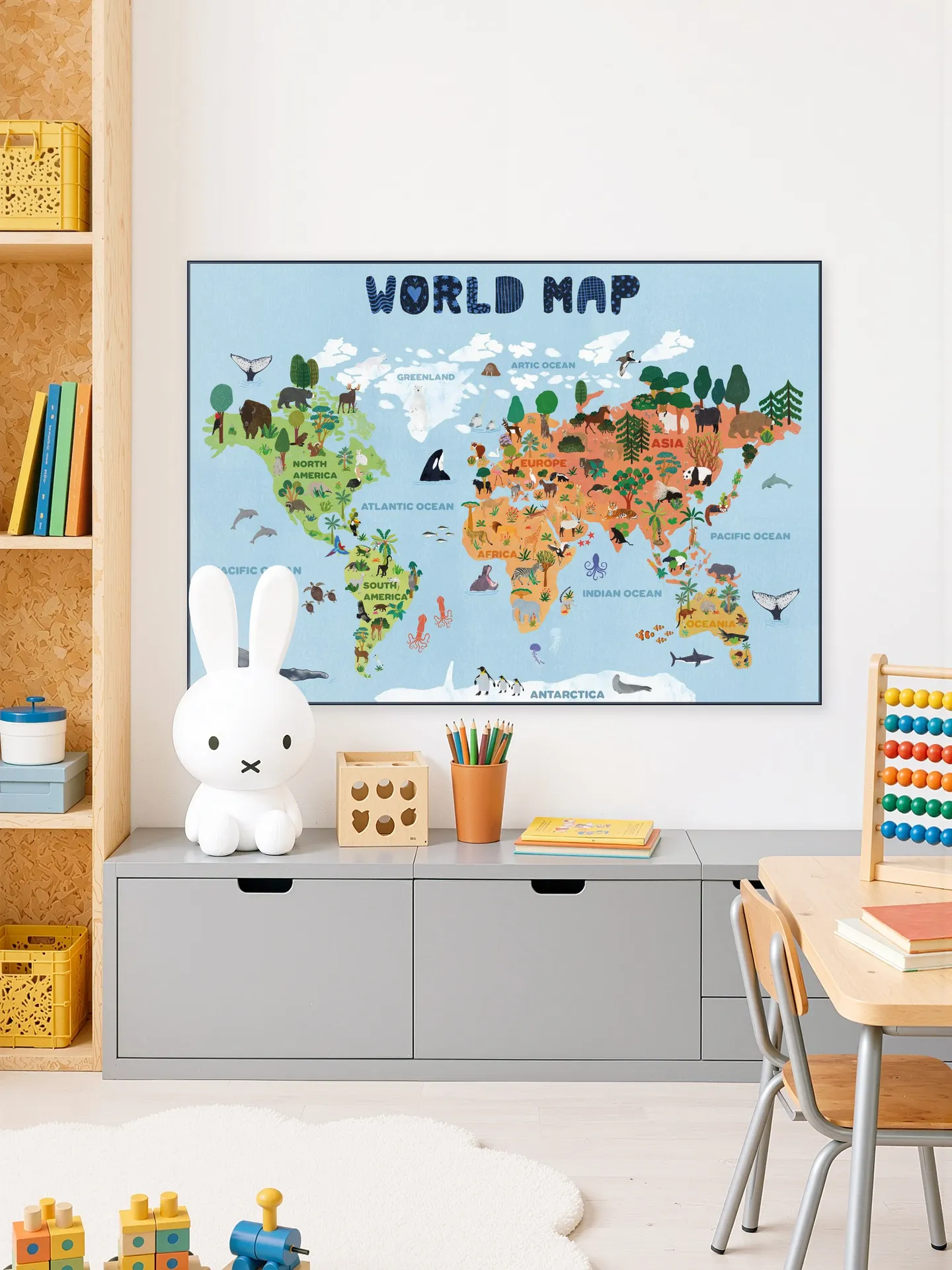 World Map for Kids
