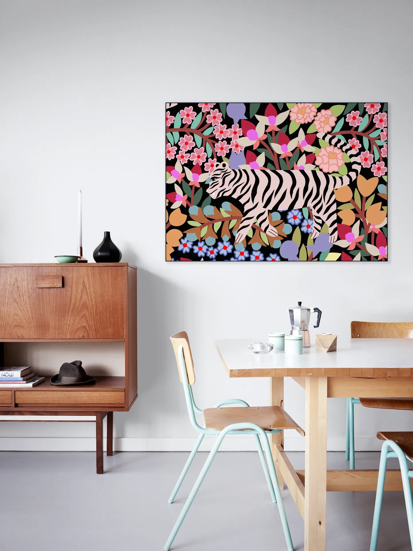 Tiger in Flowers