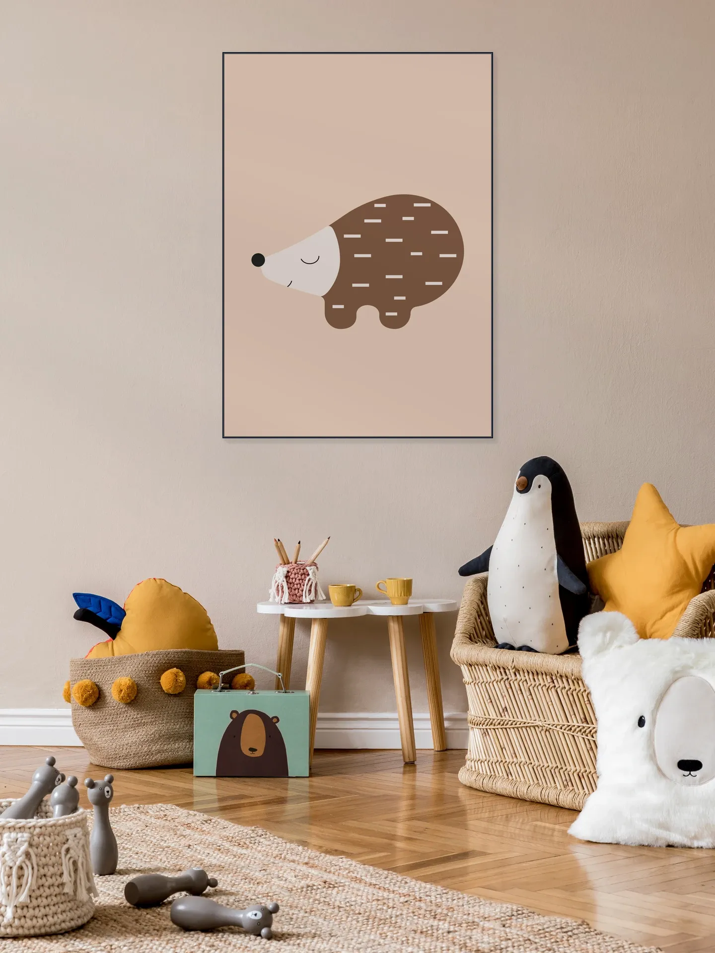 Happy Hedgehog Warm Taupe