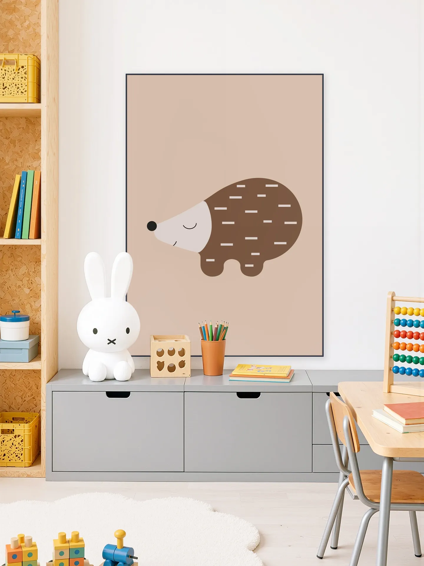 Happy Hedgehog Warm Taupe