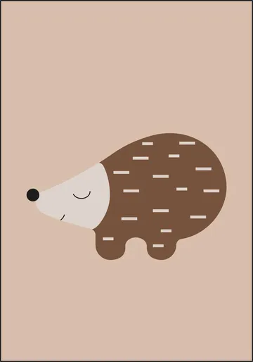 Happy Hedgehog Warm Taupe