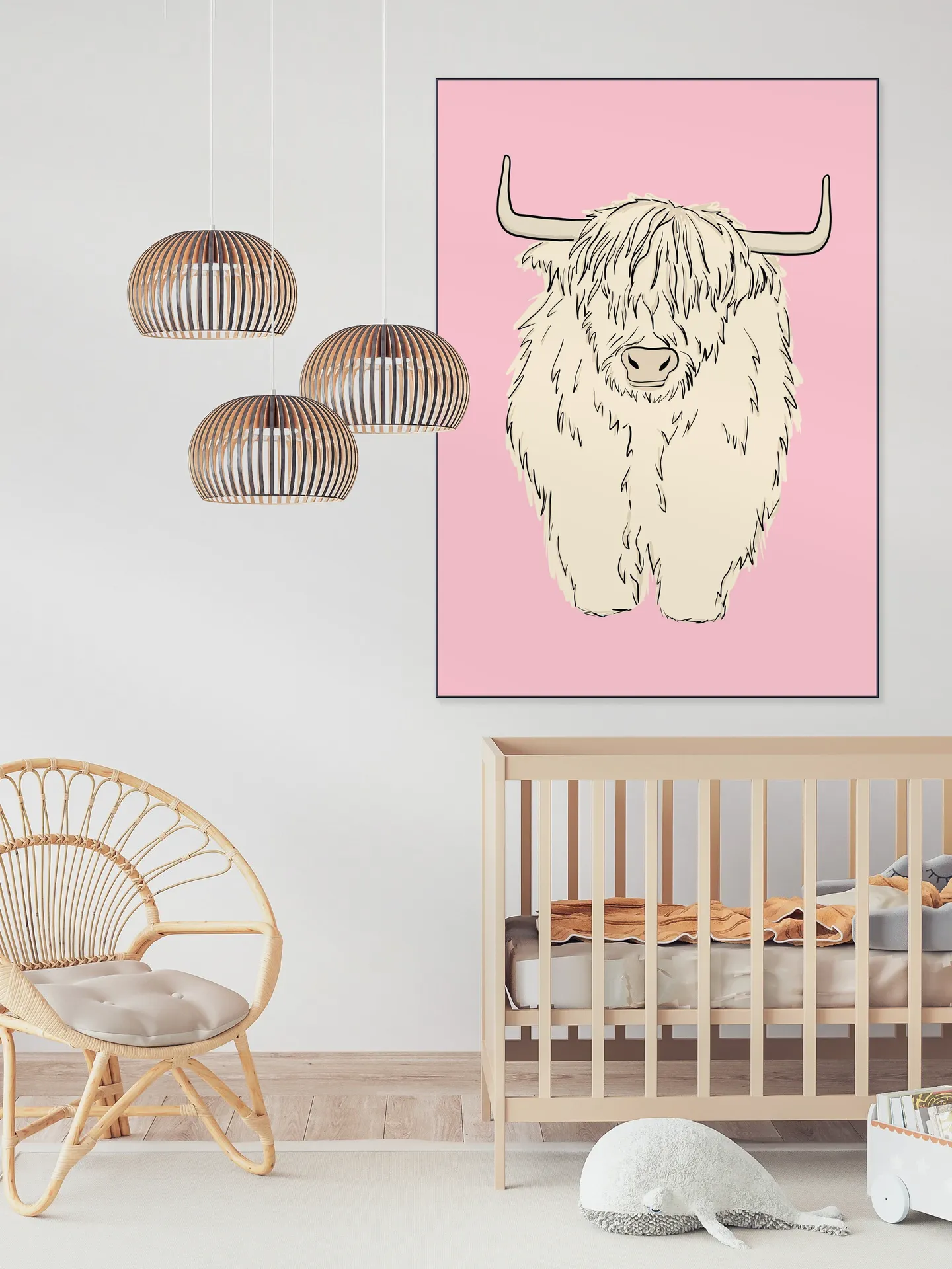 Pink Highland Cow