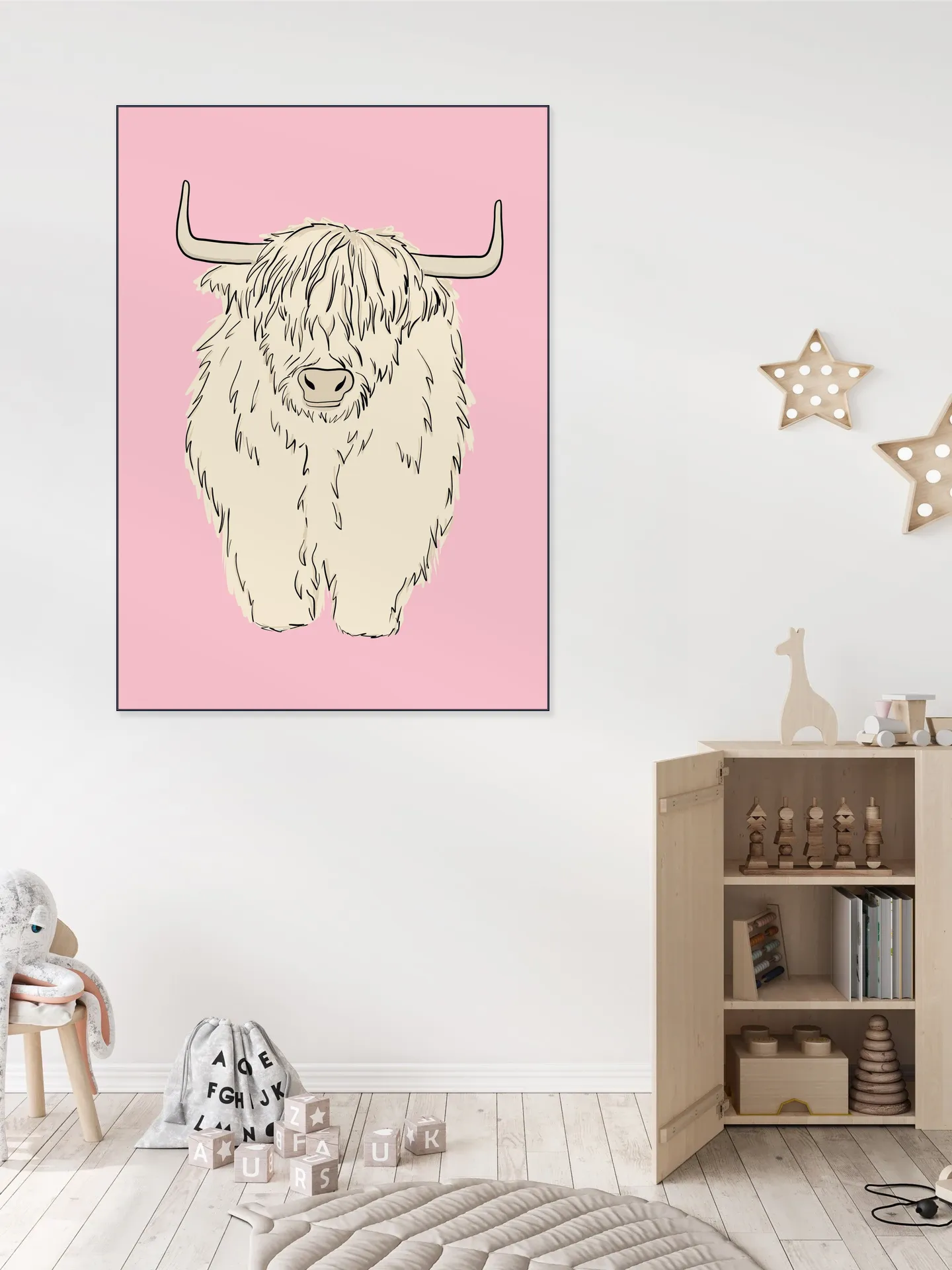 Pink Highland Cow
