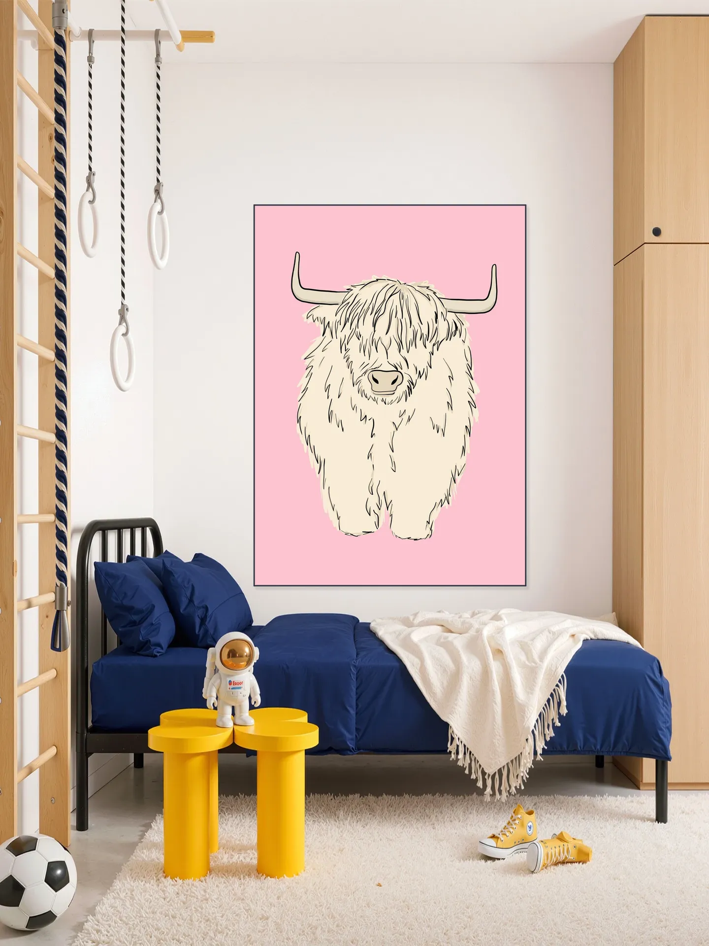 Pink Highland Cow