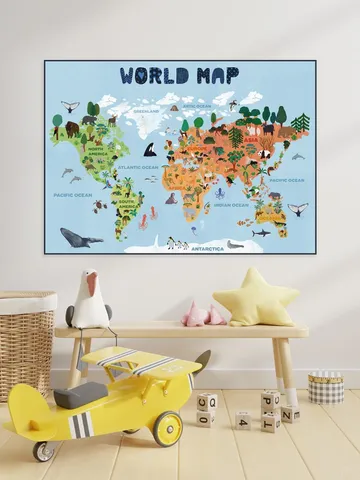 World Map for Kids