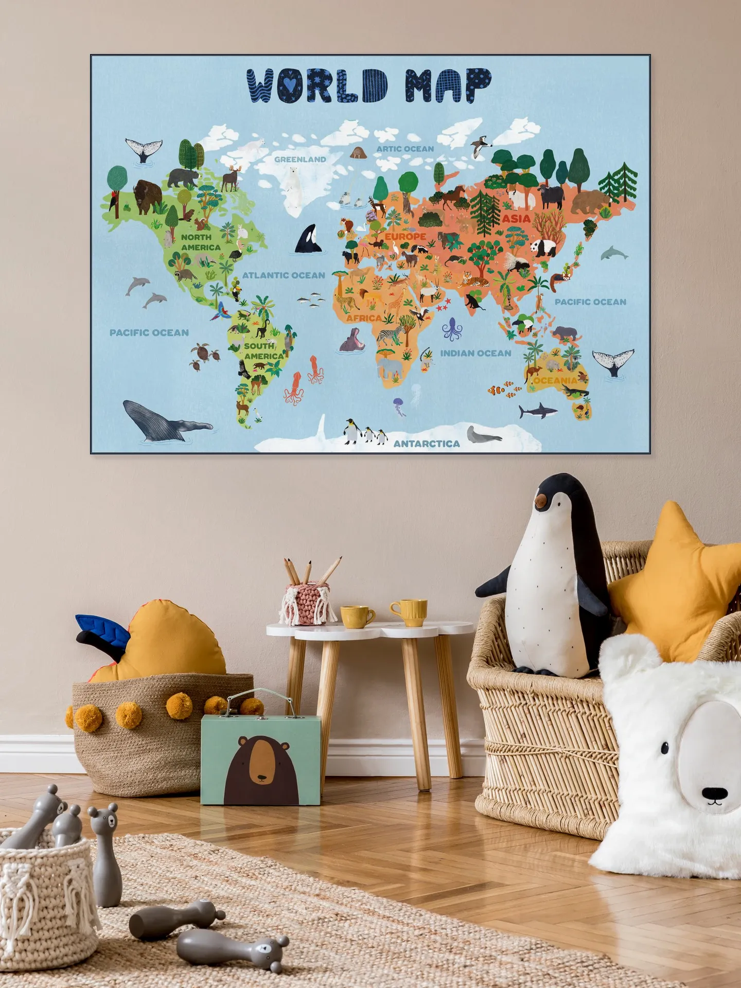 World Map for Kids