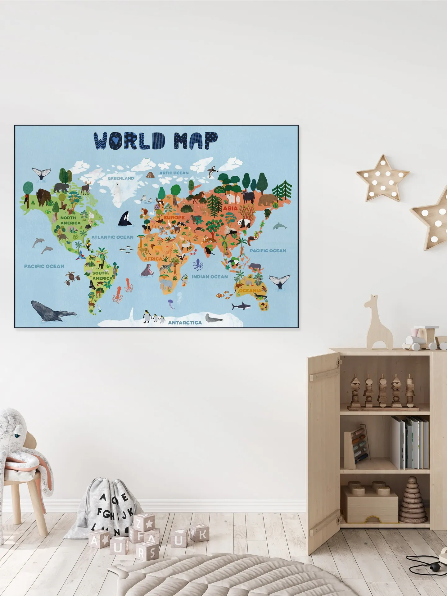 World Map for Kids