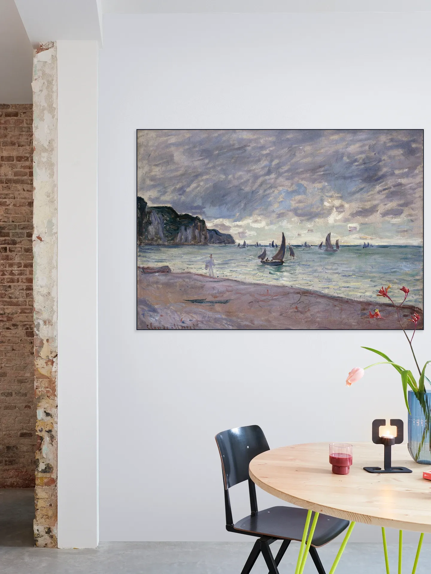 Fishing Boats and Cliffs - Pourville