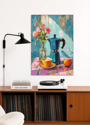Painting of an Espresso Coffee Pot