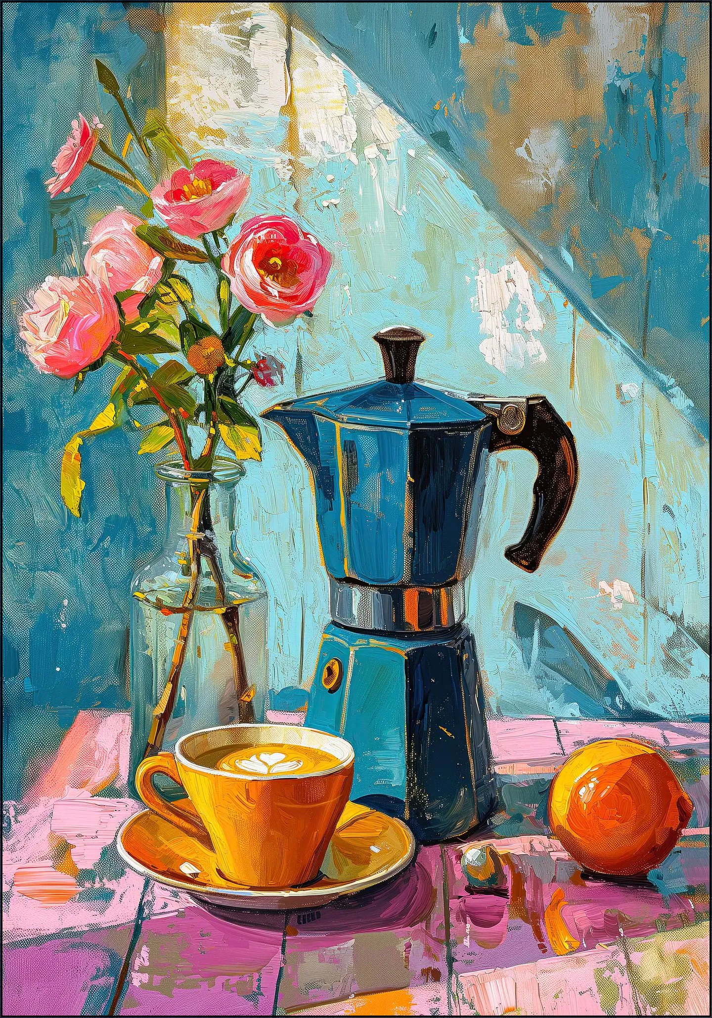 Painting of an Espresso Coffee Pot