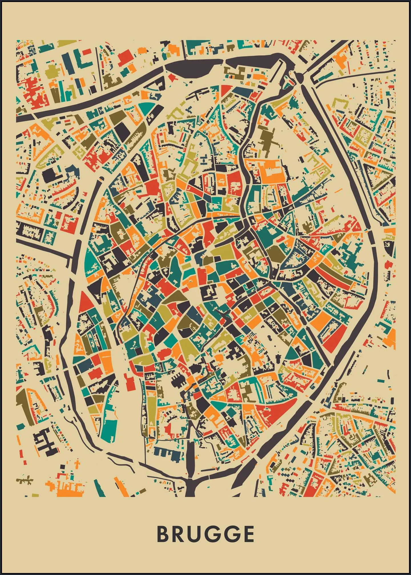 Brugge Mosaic Map